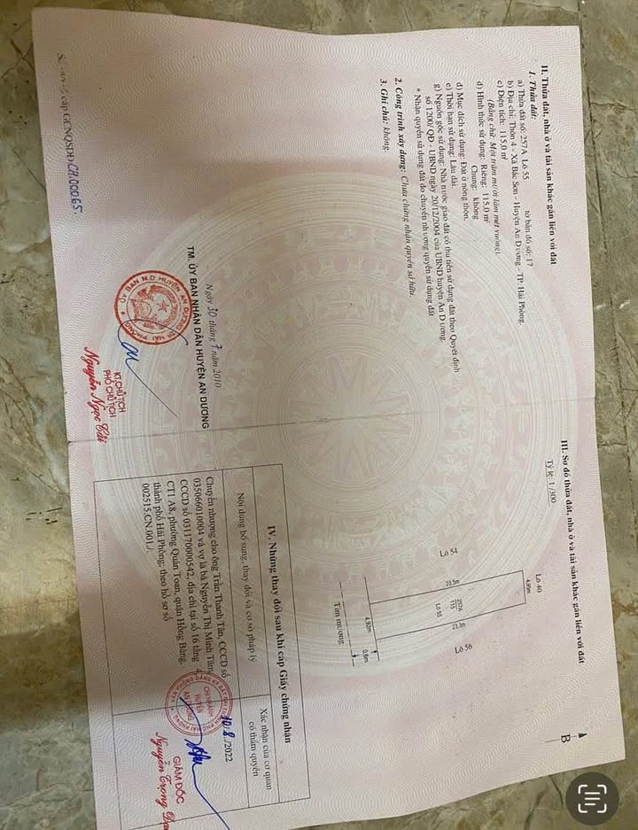 Đất thổ cư Thôn 4, Bắc Sơn, An Dương 115m² giá chỉ 3.22 tỷ - Đường ô tô đỗ cửa!