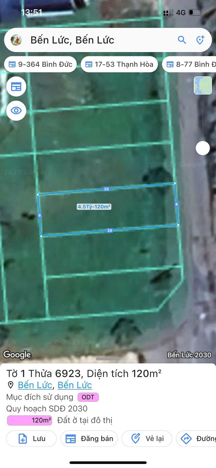 Đất nền Bến Lức 120m² giá 4,1 tỷ - Mặt tiền đường số 11, cơ hội đầu tư tuyệt vời!