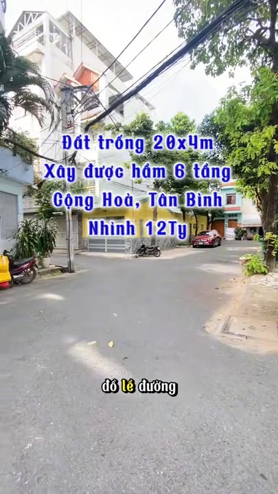 Đất nền Cộng Hoà, Tân Bình 80m² giá 12 tỷ - Xây dựng hầm 6 tầng dễ dàng!