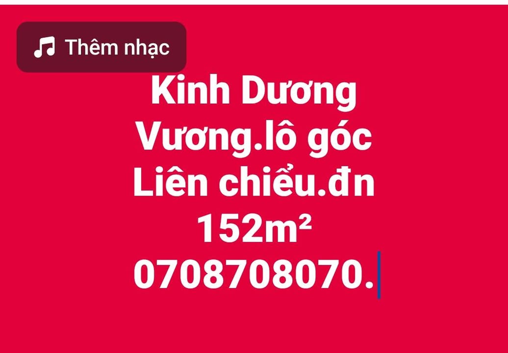 Đất nền góc Kinh Dương Vương, Liên Chiểu, Đà Nẵng - Diện tích 152.1m², Giá thỏa thuận - Tiềm năng kinh doanh hấp dẫn!