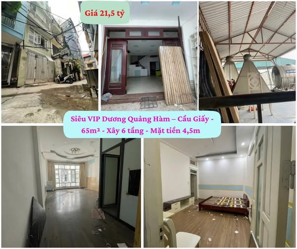 FrontHouse Dương Quảng Hàm Cầu Giấy 65m² giá 21.5 tỷ - Ô tô vào tận nhà!