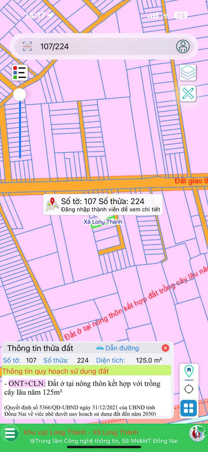 Đất nền Lộc An Long Thành 80m² giá 1 tỷ - Dân cư đông đúc, giao thông thuận lợi!