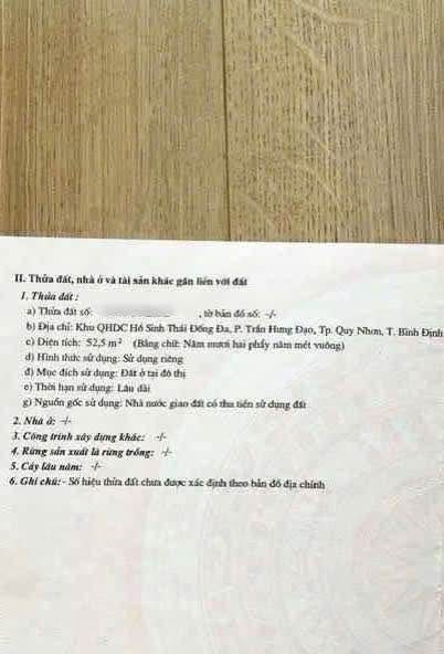 Đất nền Bùi Xuân Phái, Quy Nhơn 52.5m² giá 4.2 tỷ - Địa điểm vàng, sẵn móng trụ!