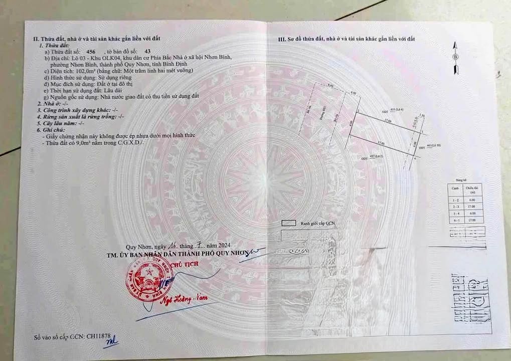 Đất mặt tiền khu Ecohome Nhơn Bình 102m² - Đầu tư sinh lời ngay!