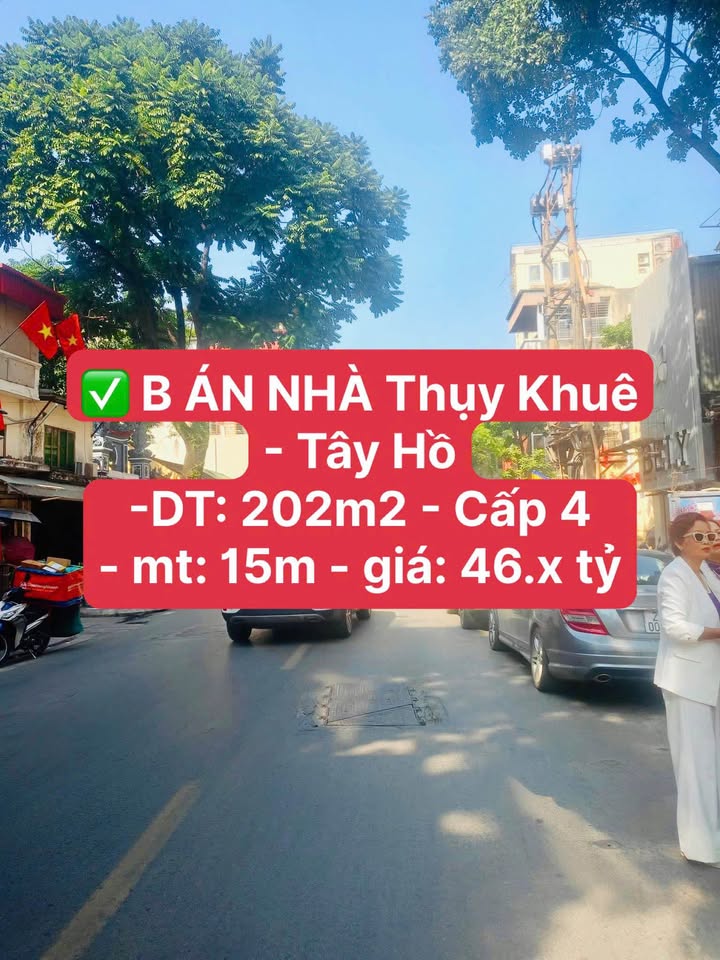 Đất Thụy Khuê Tây Hồ 202m² giá 46 tỷ - Cơ hội đầu tư sinh lời!