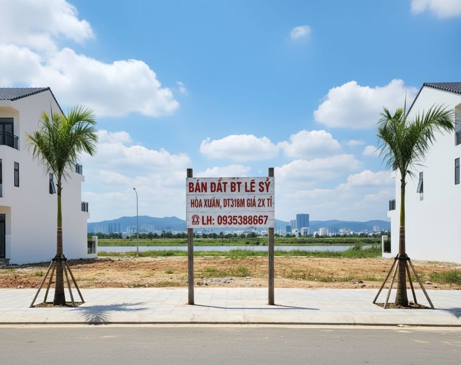 Đất Biệt thự đường Lê Sỹ, Hòa Xuân, 318m² giá 2x tỷ - Sát sông thoáng mát!