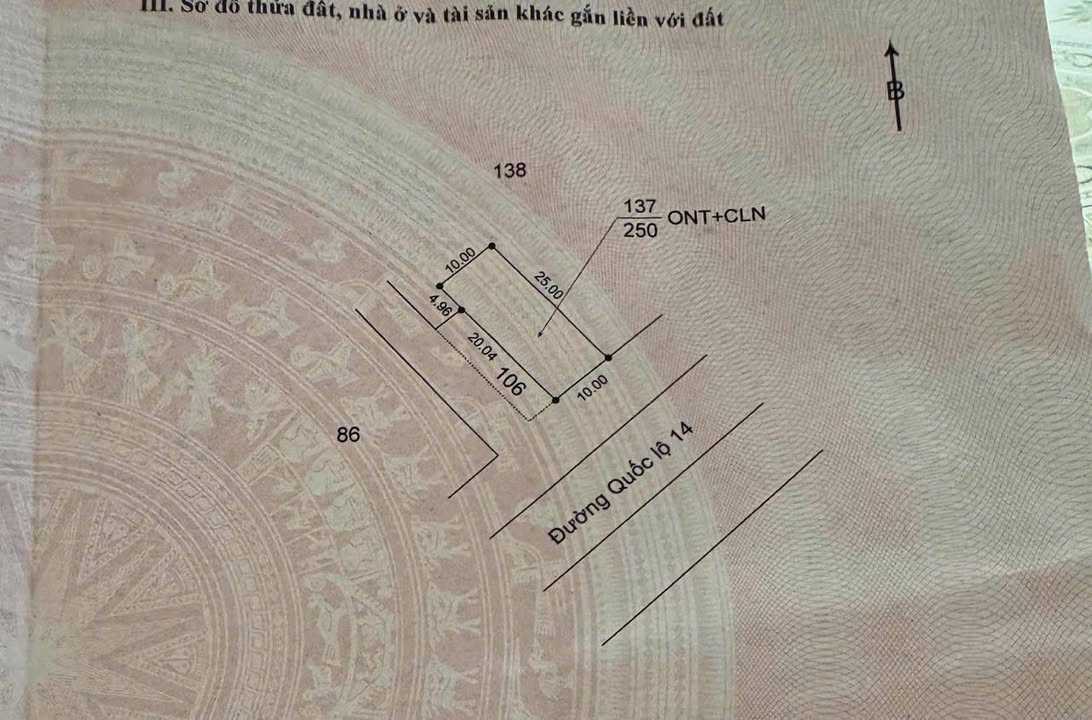 Đất thổ cư mặt tiền Quốc lộ 14 xã Cuôr Đăng 250m² giá 5.3 tỷ - Cơ hội đầu tư tuyệt vời!