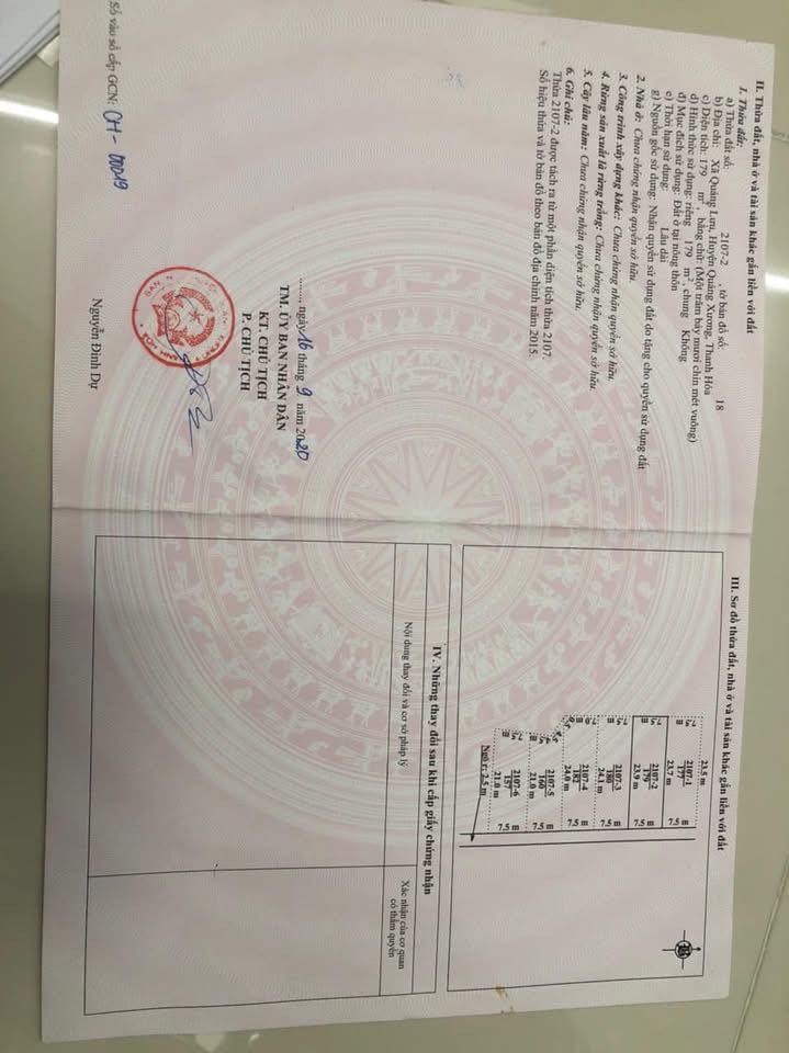 Đất nền chính chủ Quảng Lưu, Quảng Xương 878m² - Cơ hội đầu tư tuyệt vời!