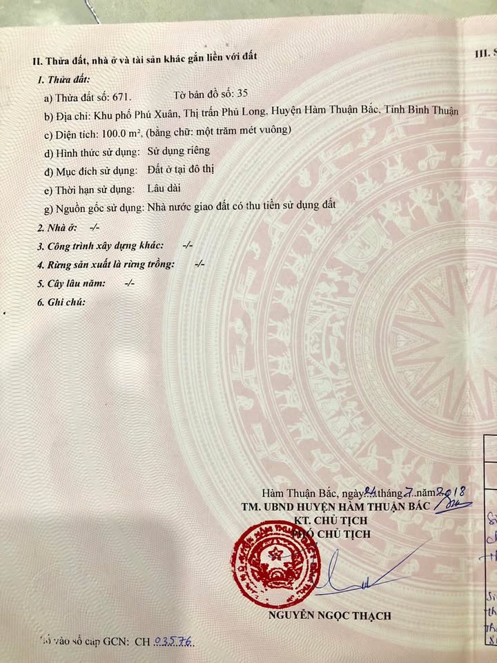 Đất thổ cư Phú Long 100m² giá 600 triệu - Cơ hội đầu tư tốt!