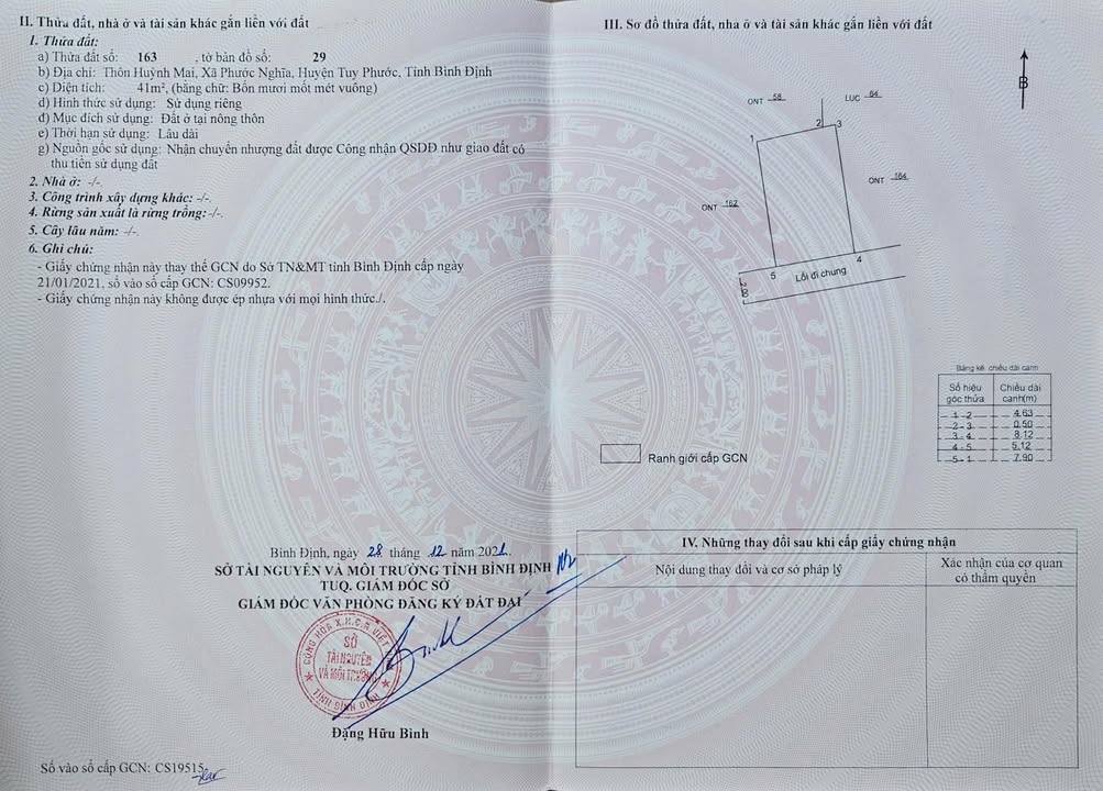 Đất nền 41m² tại Huỳnh Mai, Phước Nghĩa - Giá chỉ 500 triệu, chính chủ!