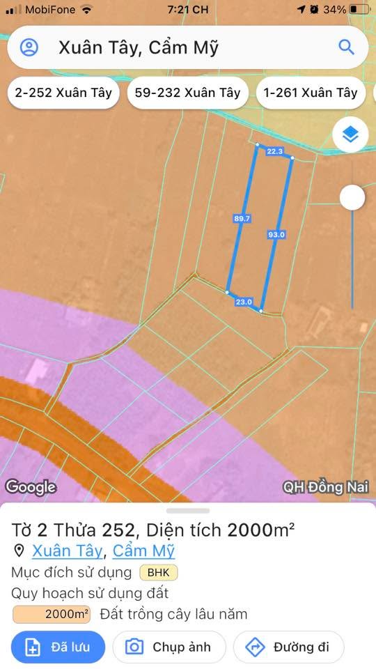 Đất nền Xuân Tây, Cẩm Mỹ 20000m² giá 1.3 tỷ - Đường thông 2 đầu, đầu tư sinh lời!