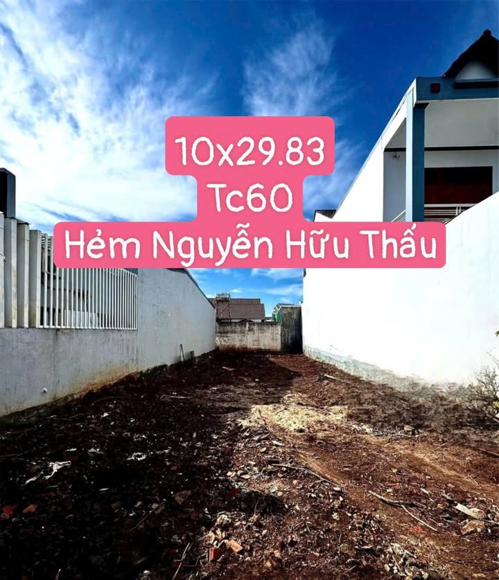 Đất thổ cư Hẻm 116/10 Nguyễn Hữu Thấu 298m² giá 6.99 tỷ - Chính chủ bán nhanh!