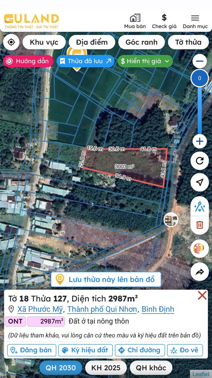 Đất nền Phước Mỹ Quy Nhơn 2300m² giá 1.7 tỷ - Cơ hội đầu tư sinh lời!