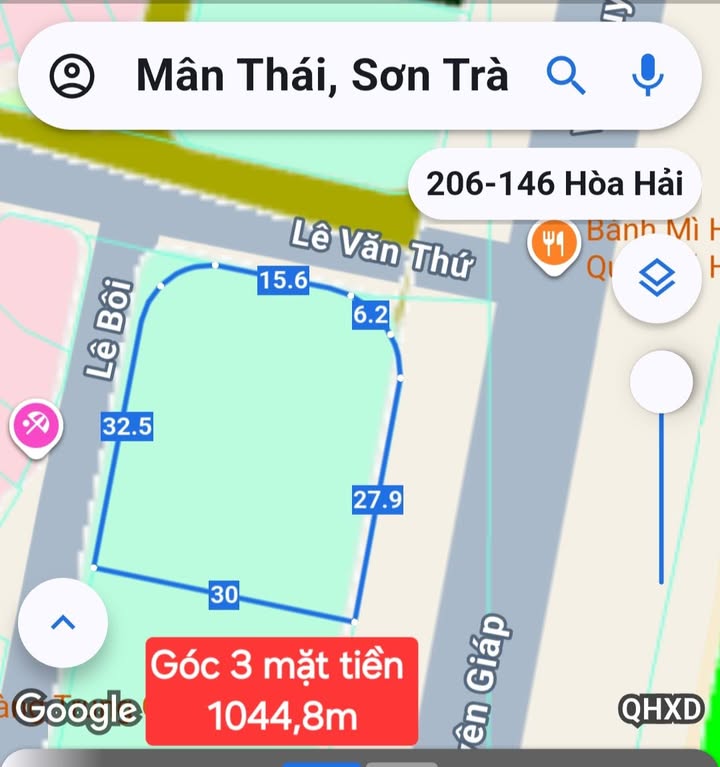 Đất nền 3 mặt tiền Võ Nguyên Giáp, Sơn Trà, Đà Nẵng 1045m² - Cơ hội đầu tư hấp dẫn!