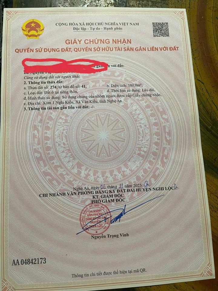 Đất nền Nghi Kiều 180m² giá 1 tỷ - Diện tích vàng, giao thông thuận lợi!