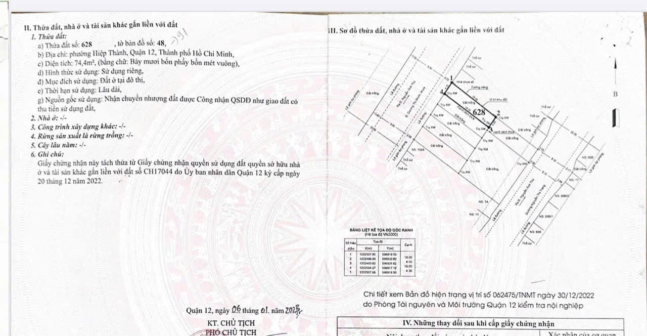 Đất nền mặt tiền đường Dương Thị Mười quận 12, 72m² giá 7.8 tỷ - Thương lượng mạnh tay!