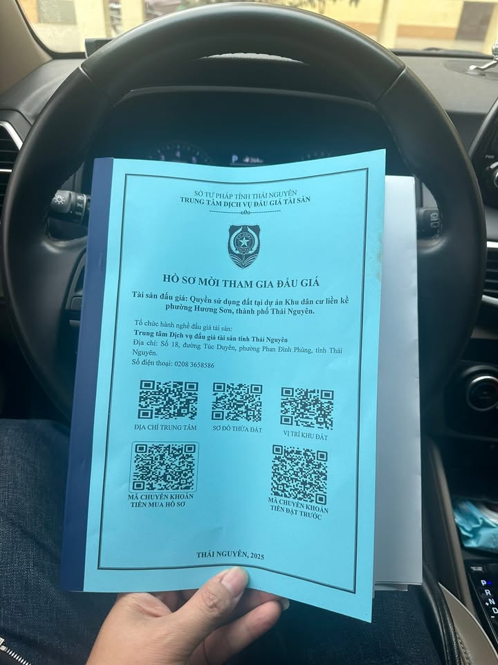 Đất nền Hương Sơn Thái Nguyên 105m² - Đấu giá hấp dẫn gần trường Chu Văn An