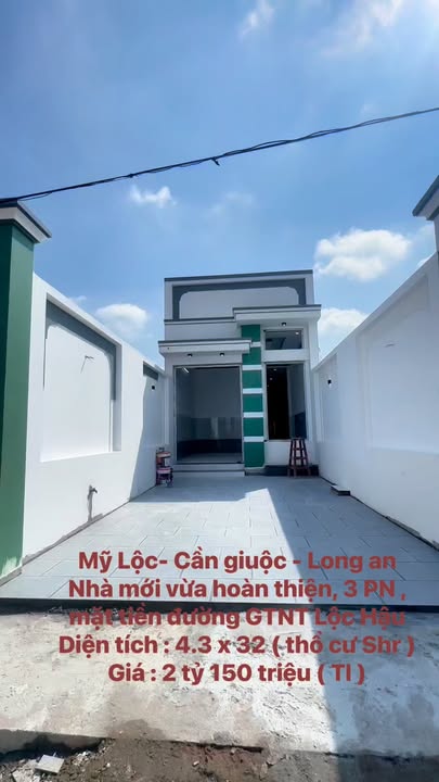 Nhà mới hoàn thiện tại Mỹ Lộc, Cần Giuộc, Long An 137m² giá 2.15 tỷ - Đầu tư sinh lời