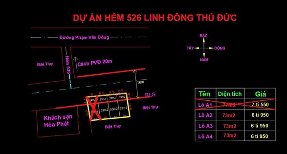 Đất nền hẻm 526 Phạm Văn Đồng, Thủ Đức giá 6.95 tỷ - Chỉ còn 3 nền!