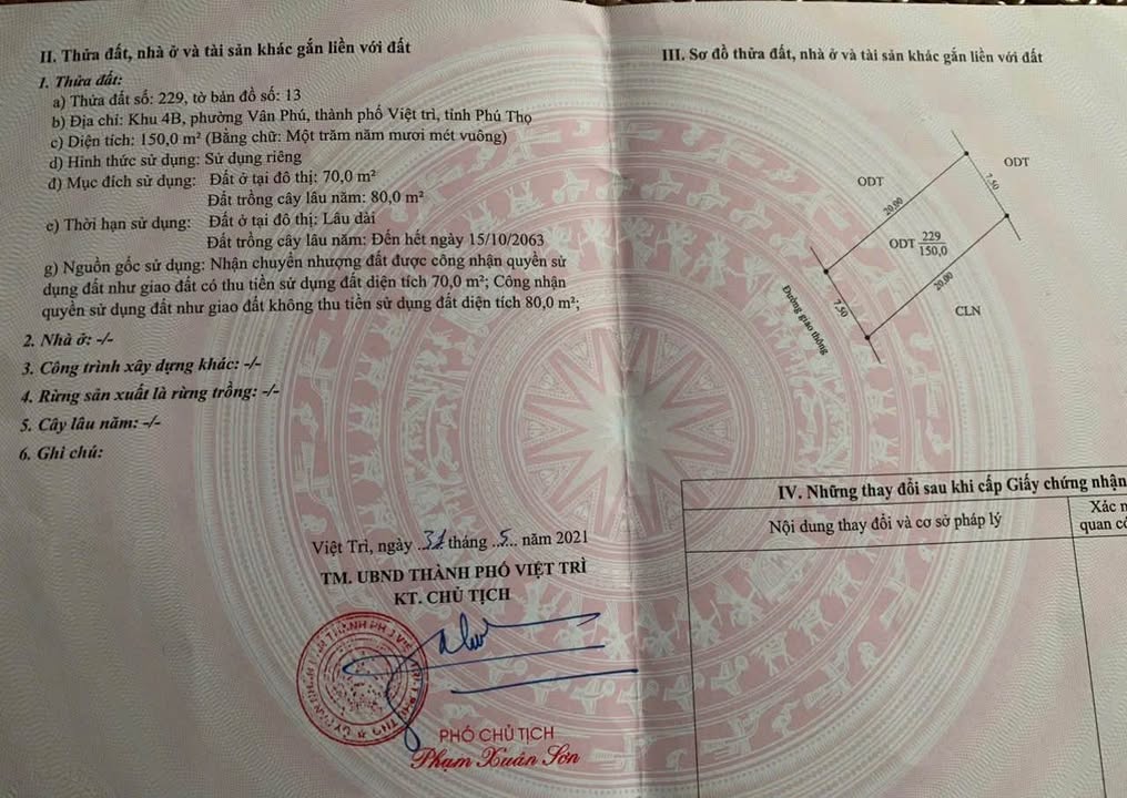 Đất nền đẹp Khu 4B Vân Phú 150m² giá 1.1 tỷ - Gần Trường Tiểu học Vân Phú