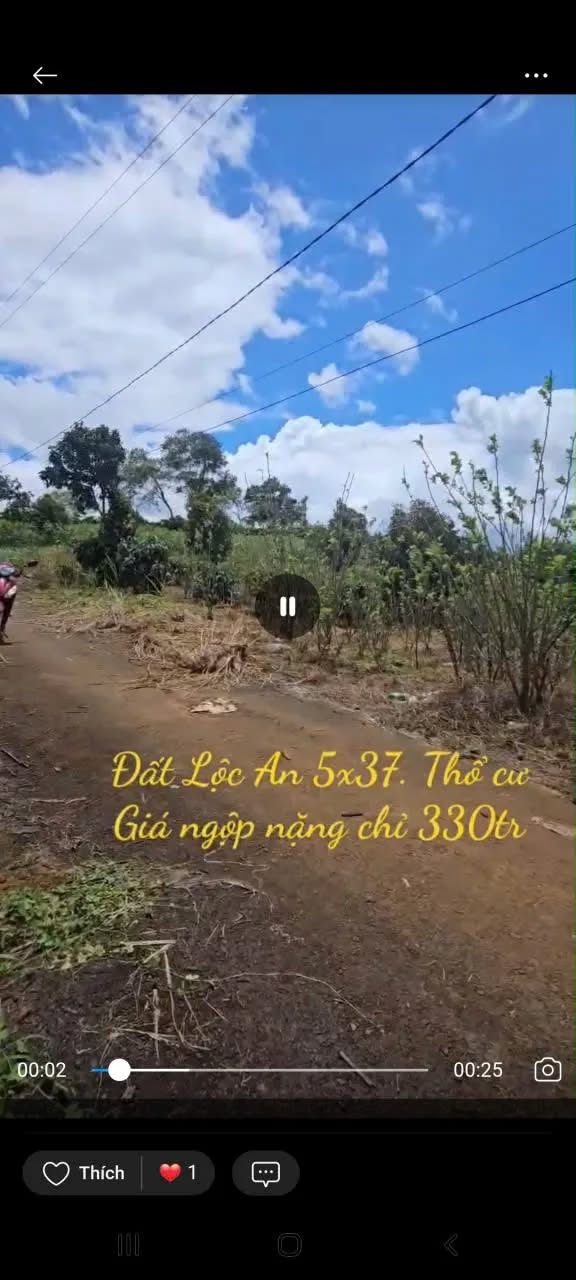 Đất thổ cư thôn 11 Lộc An 185m² giá chỉ 300 triệu - Chốt nhanh trong tuần!