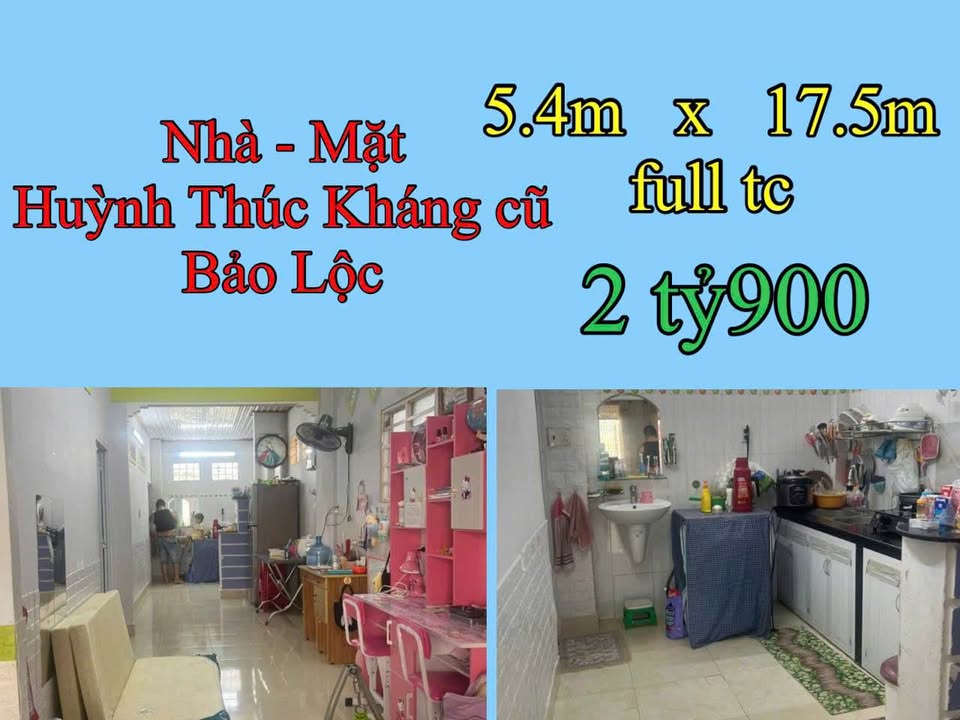 Nhà mặt tiền Huỳnh Thúc Kháng, Bảo Lộc 94.5m² giá 2.9 tỷ - Đầu tư sinh lời ngay!