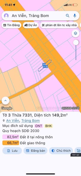 Đất nền An Viễn Trảng Bom 155m² giá 1.1 tỷ - Sổ đỏ chính chủ