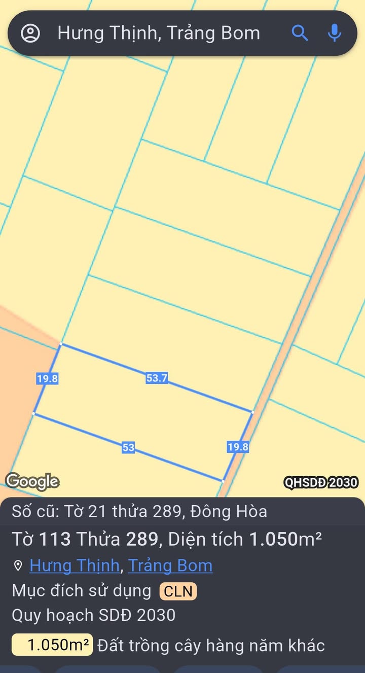 Bán vườn trái cây 1050m² tại Ấp Đông Hòa, Đồng Nai - Sổ hồng riêng, giá chỉ 800 triệu!