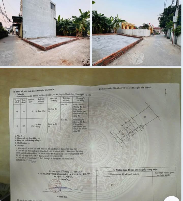 Lô đất góc Kim Bài, Thanh Oai 56m² giá 3.7 tỷ - Cơ hội vàng đầu tư!