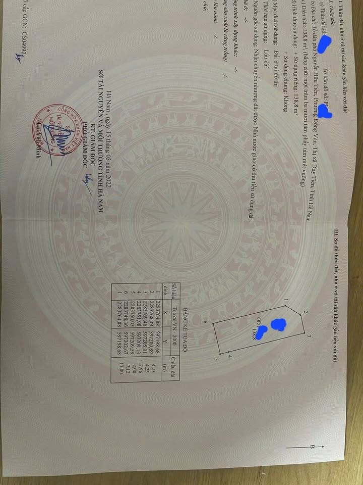 Đất nền góc 2 mặt tiền Nguyễn Hữu Tiến, Đồng Văn, 138.8m² - Đầu tư sinh lời ngay!