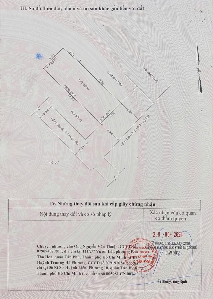 Đất nền Tân Phú 75m² giá 5 tỷ - Khu dân trí cao, xây dựng 4 tầng!