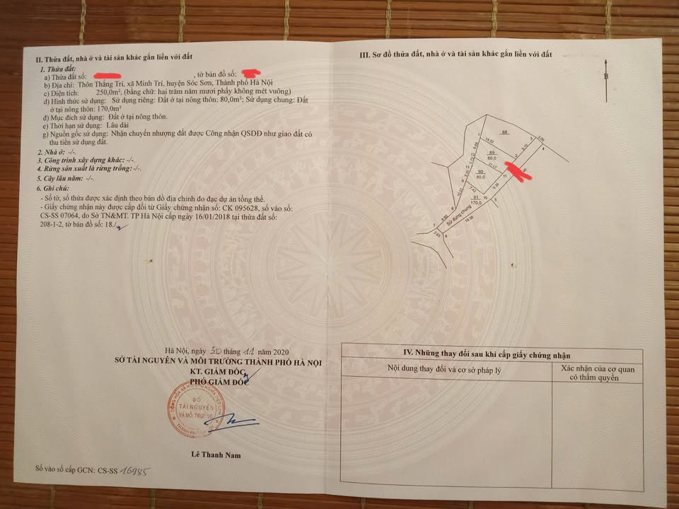 Đất thổ cư 80m² tại Thôn Thắng Trí, Sóc Sơn - Giá chỉ 1.3 tỷ, Chính chủ!