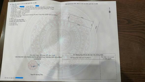 Đất tổ 1, phường Dân Chủ, TP Hòa Bình 120m² - Tiềm năng sinh lời cao!