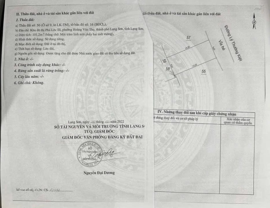 Đất mặt đường Lý Thường Kiệt Lạng Sơn 101m² giá 11 tỷ - Cơ hội đầu tư tuyệt vời!