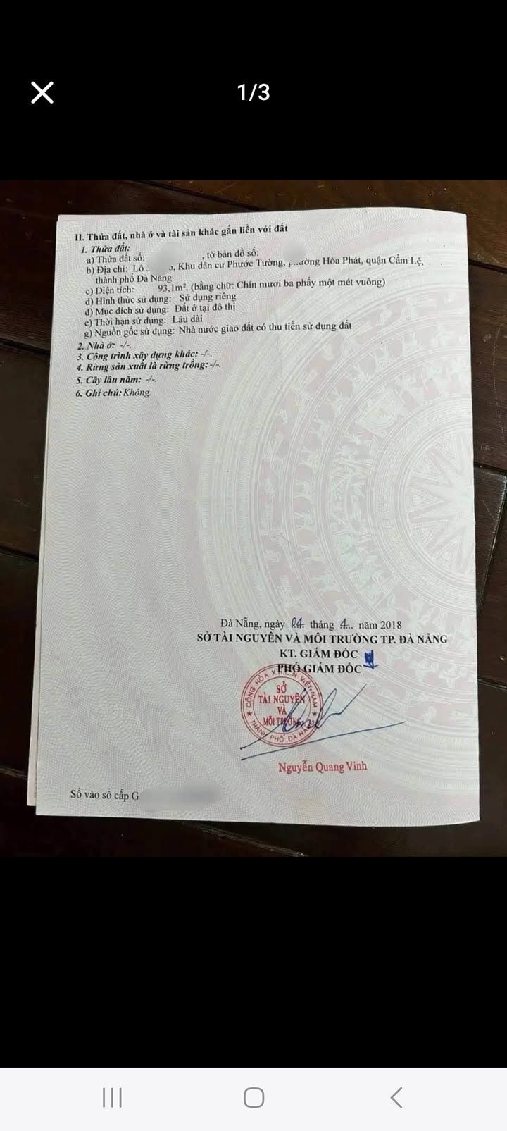 Đất nền tái định cư Phước Tường 93m² giá 4.3 tỷ - Sổ đỏ chính chủ