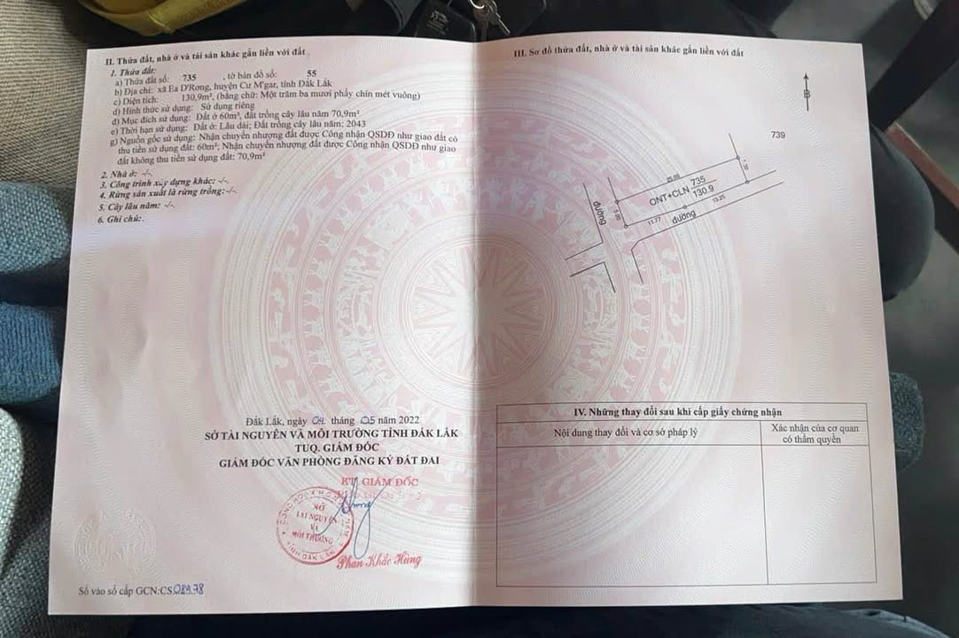 Đất thổ cư Eadrong 125m² giá 390 triệu - Vị trí đẹp, tiện ích xung quanh!