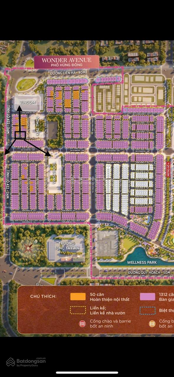 Lô góc VIP Vinhomes Wonder City 100m² giá 26.8 tỷ - Đầu tư sinh lời ngay!