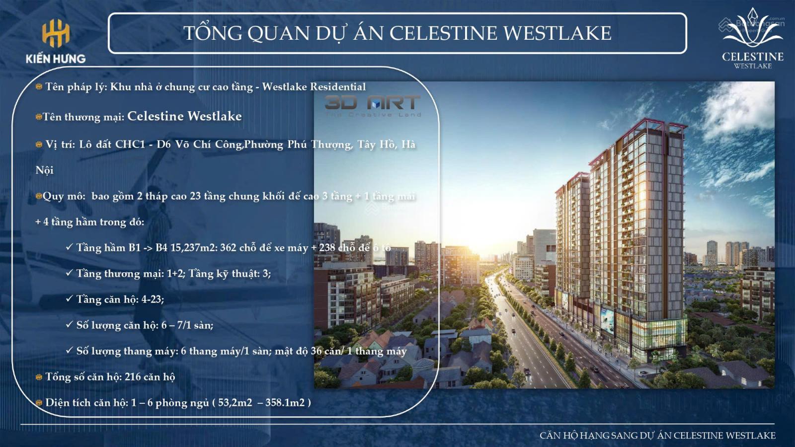 Căn hộ 3PN Celestine Westlake Tây Hồ 118.2m² giá 18.2 tỷ - Không gian sống lý tưởng!