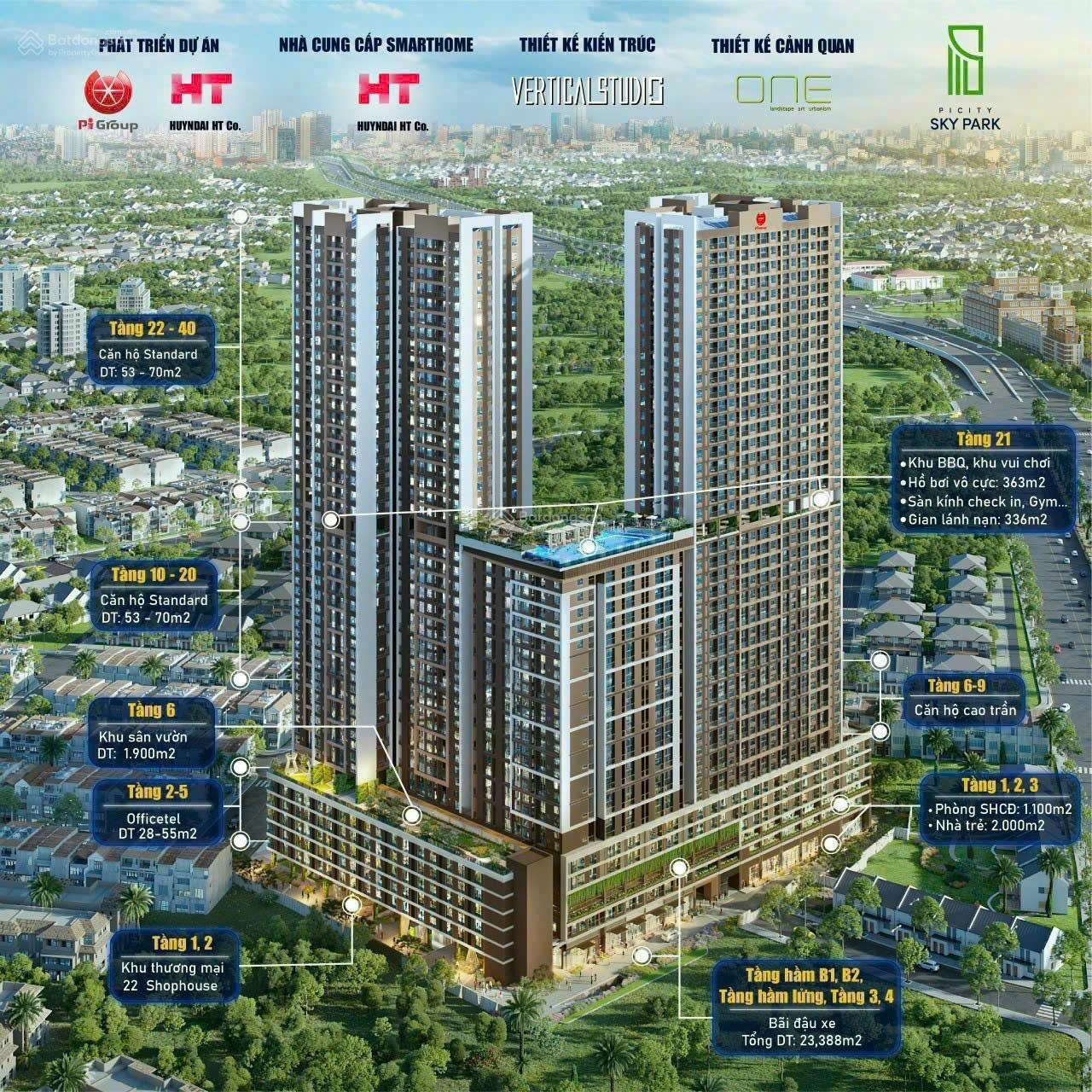 Căn hộ PICITY SKY PARK - SKYZEN 51m² giá 52 triệu/m² - Ưu đãi hấp dẫn từ chủ đầu tư!