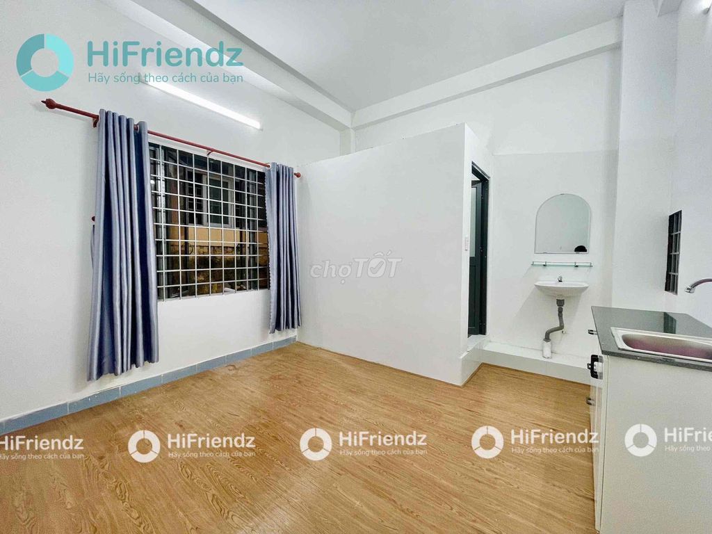 Studio cho thuê Nguyễn Thái Bình, Tân Bình 30m² giá 4.8 triệu - Cửa sổ trời thoáng mát