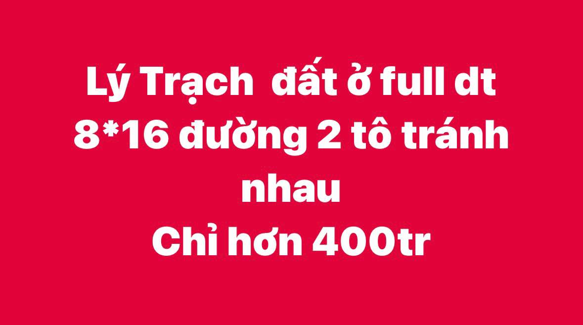 Đất ở Lý Trạch, Bố Trạch 128m² giá 400 triệu - Đường ô tô tránh nhau