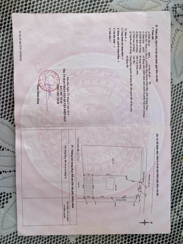 Đất thổ cư La Thọ 2, Điện Bàn Bắc, Đà Nẵng 153,7m² - Gần trường học, vị trí đẹp!