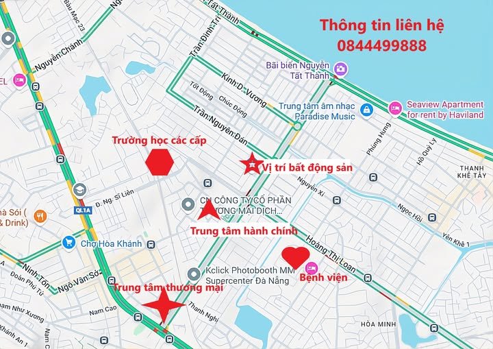 Đất nền đường Đinh Đức Thiện, phường Hòa Khánh, 258m² giá 13.158 tỷ - Cơ hội đầu tư tuyệt vời!