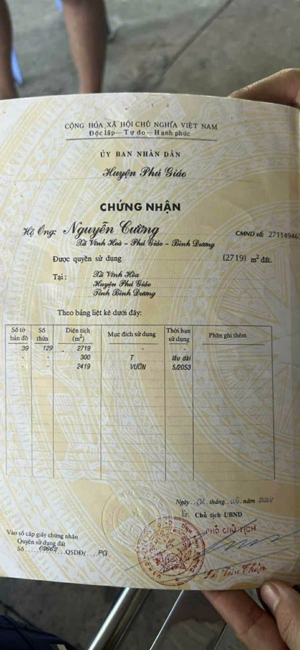 Đất nền sản xuất kinh doanh tại Vĩnh Hòa, Phú Giáo 13.000m² giá 13.5 tỷ - Cơ hội đầu tư hấp dẫn!