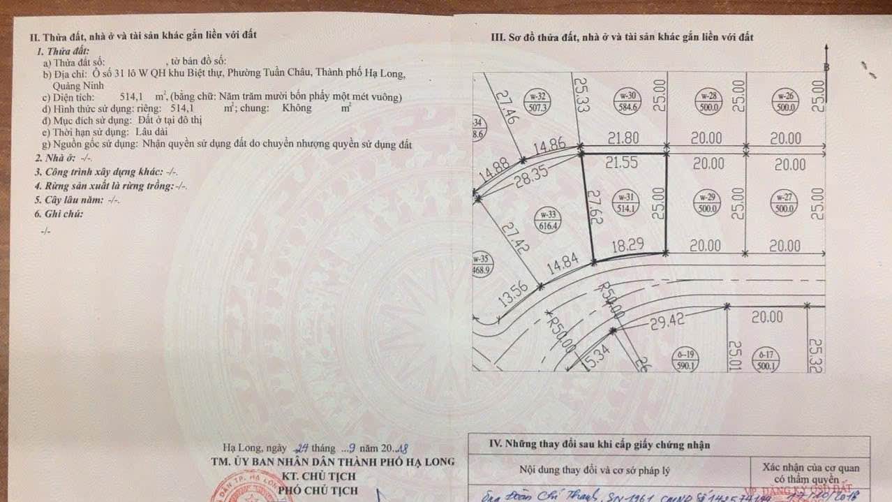 Đất nền Tuần Châu Hạ Long 514m² giá chỉ 20 triệu - View biển tuyệt đẹp!