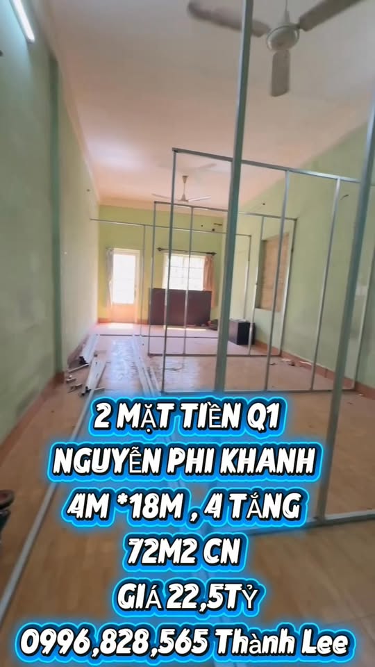Nhà mặt tiền Nguyễn Phi Khanh, Quận 1, 72m² giá 22.5 tỷ - Đầu tư sinh lời ngay!
