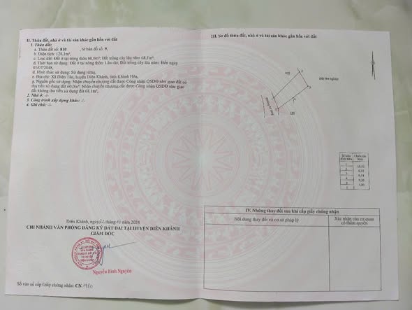 Đất nền Diên Thọ, Diên Khánh 128m² giá 520 triệu - Cơ hội đầu tư sinh lời!