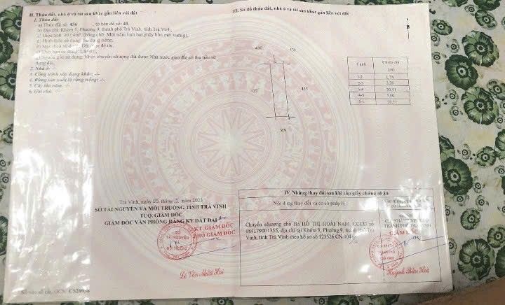 Đất thổ cư 102m² tại phường 9, Trà Vinh - Giá chỉ 330 triệu!