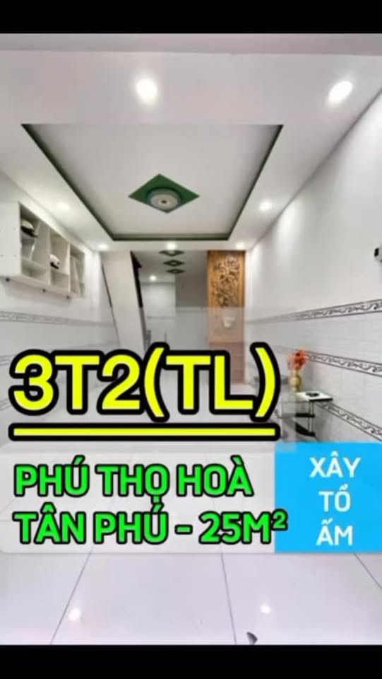 Nhà Phú Thọ Hòa Tân Phú 25m² giá 3.2 tỷ - Bán gấp, chính chủ!