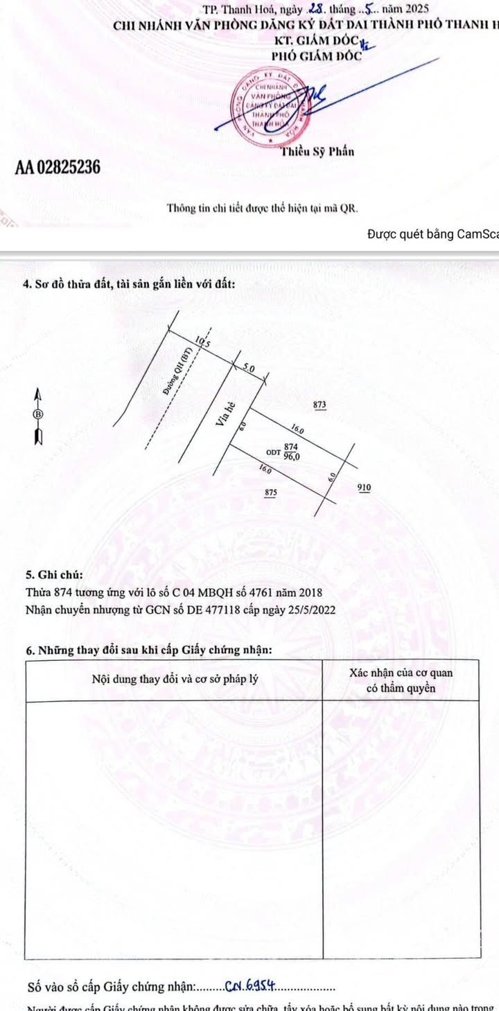 Đất nền tại phường Đông Sơn, Thanh Hóa 96m² - Cơ hội đầu tư hiếm có!